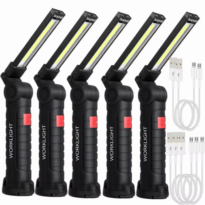 Outdoor Camping Lights - Portable COB LED Flashlight USB Rechargeable