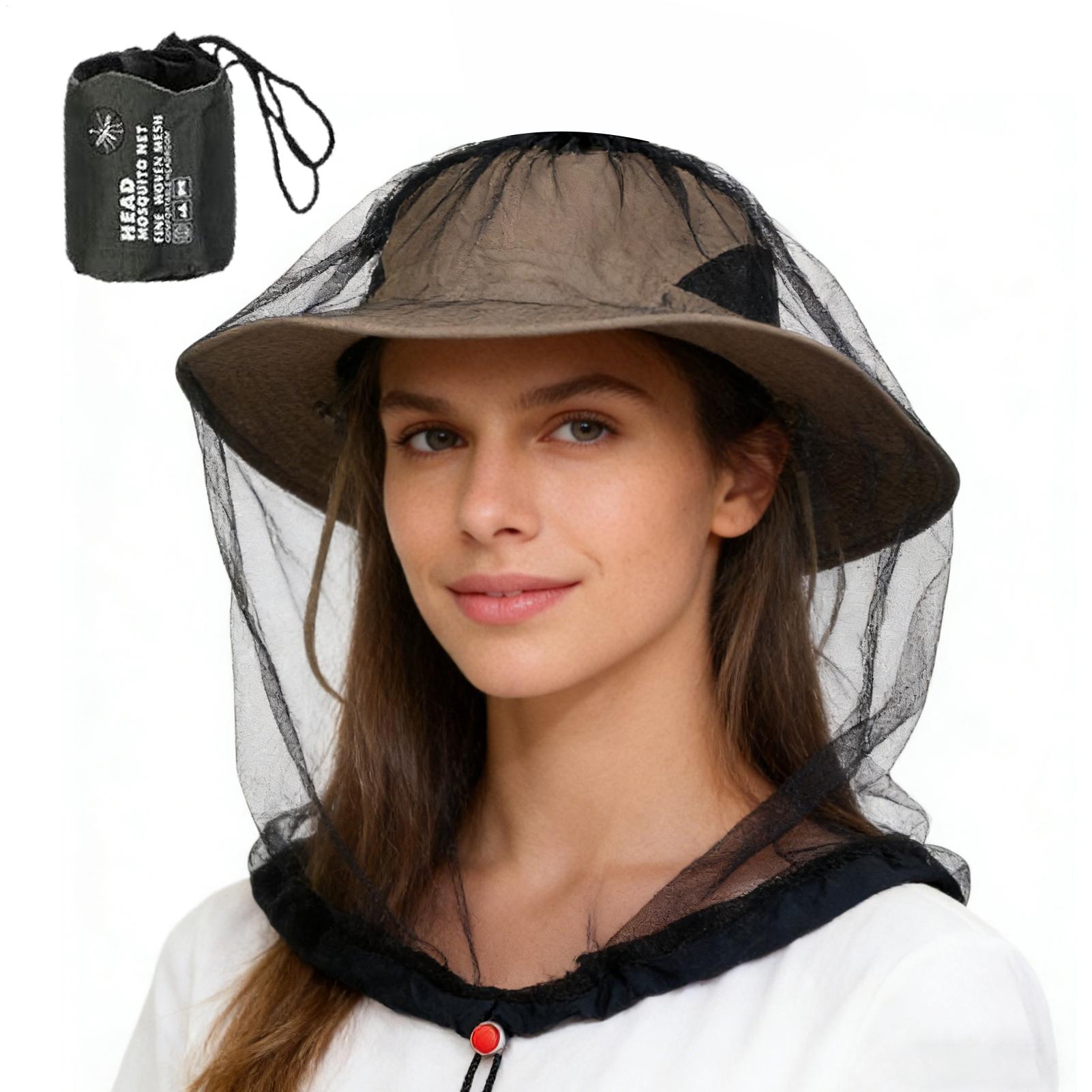 Outdoor Camping Bug Zapper - Breathable Fly Head Net With Drawstring
