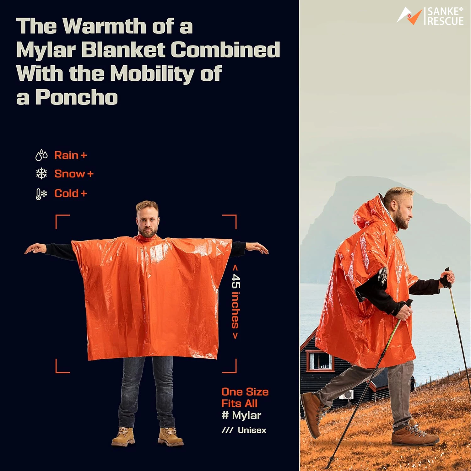 Emergency Rain Poncho Thermal  - Camping Rain Poncho review and price