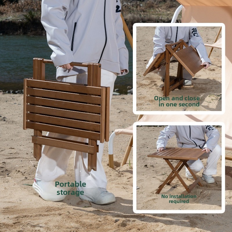 Portable Bamboo Folding Vendor - Outdoor Camping Rental review and price
