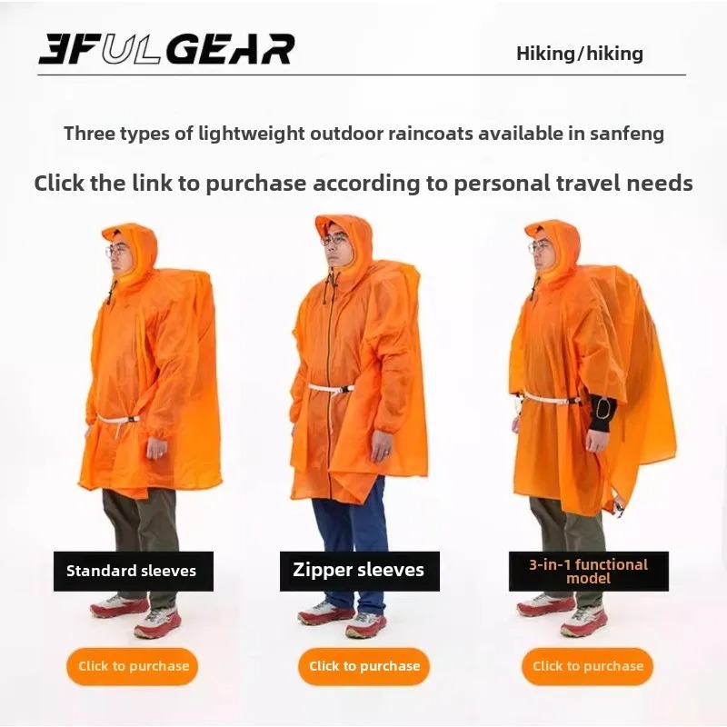 Ultralight Rain Poncho 3F UL G - Camping Rain Poncho review and price