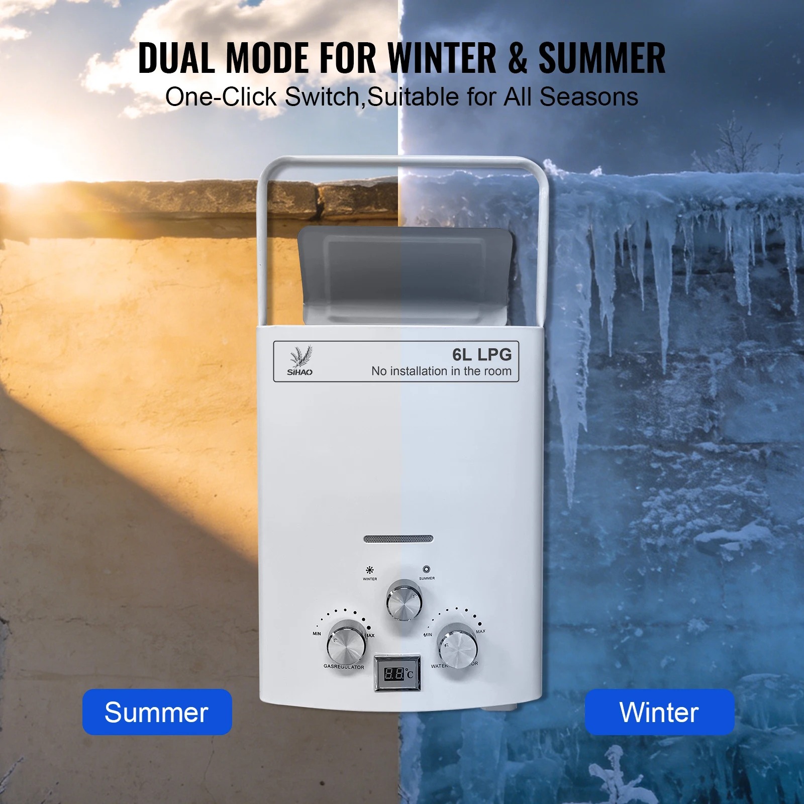 LPG Gas Water Heater|SIHAO 6L  - Outdoor Camping Water Heater review and price