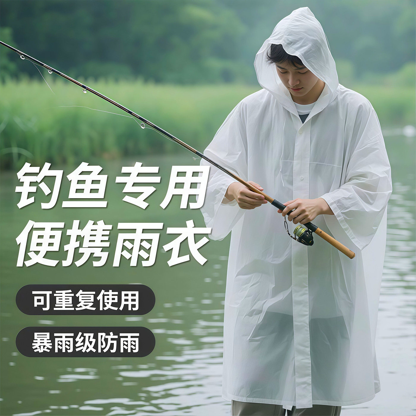 EVA Raincoat Reusable Thickene - Camping Rain Poncho review and price